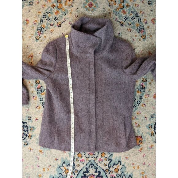 Talbots The Jackie Purple Moto Funnel Neck Wool/Mohair Blend Jacket - 8‎ - Picture 8 of 10